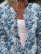 Deborah | Vintage Floral Button-Front Cardigan