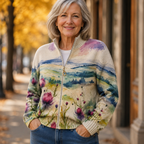 Linda | Artistic Zip Cardigan