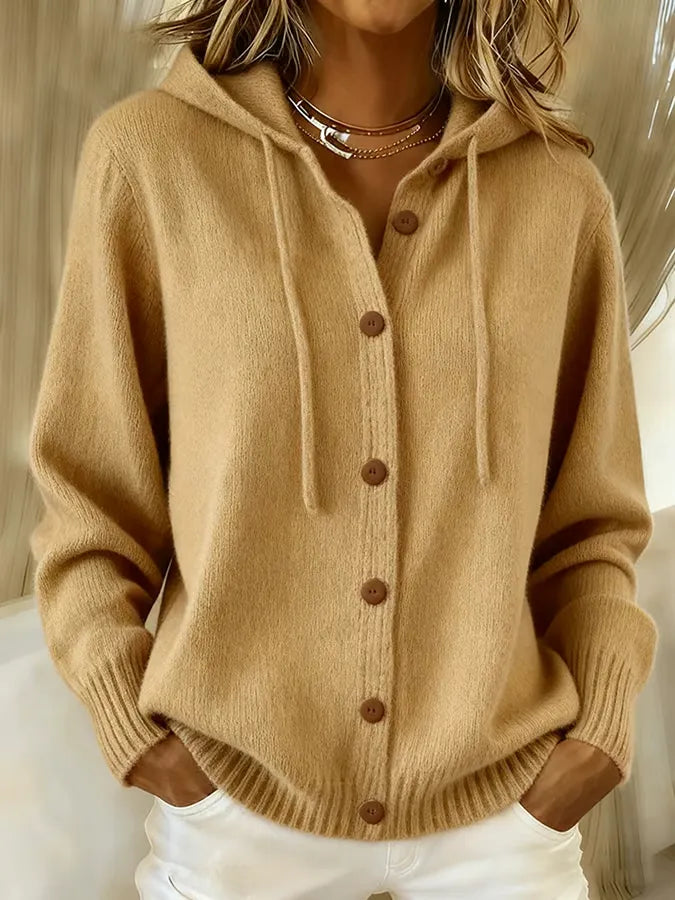 Diane | Cozy Button Cardigan Hoodie