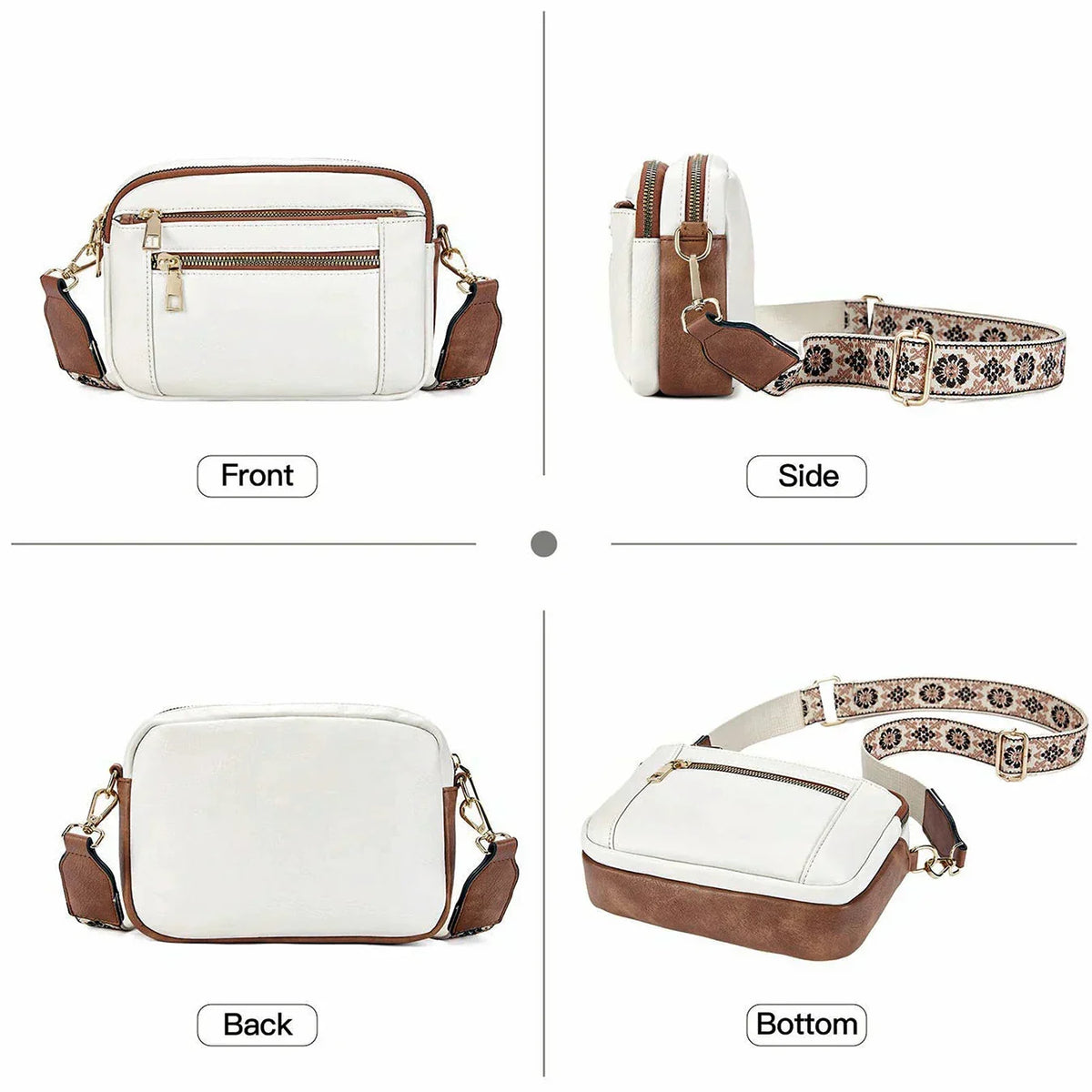 Dorota - Crossbody z kolorowymi paskami