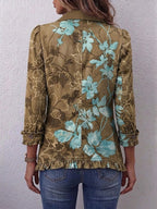 Lorraine | Boho Gradient Vintage Floral Ruffle Jacket